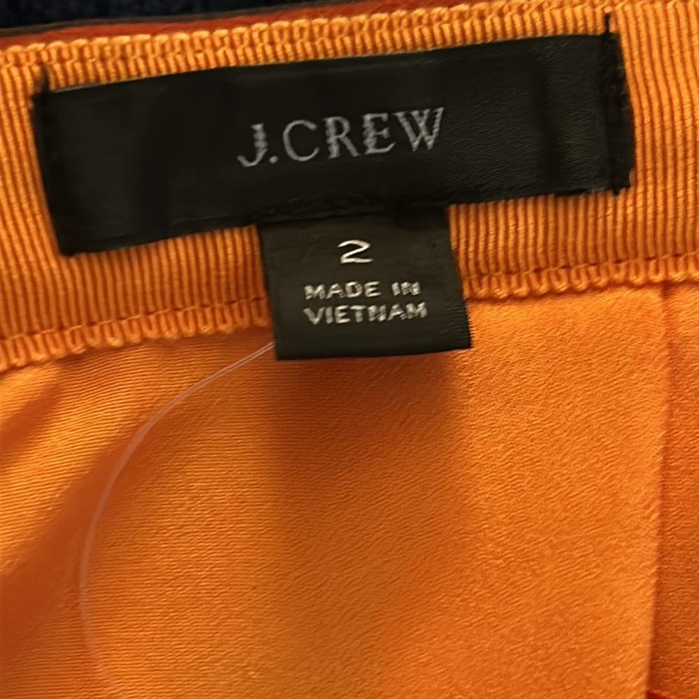 NWT J. Crew Pleated Tea Length Ruffle Bright Preppy Striped Skirt - Picture 9 of 13